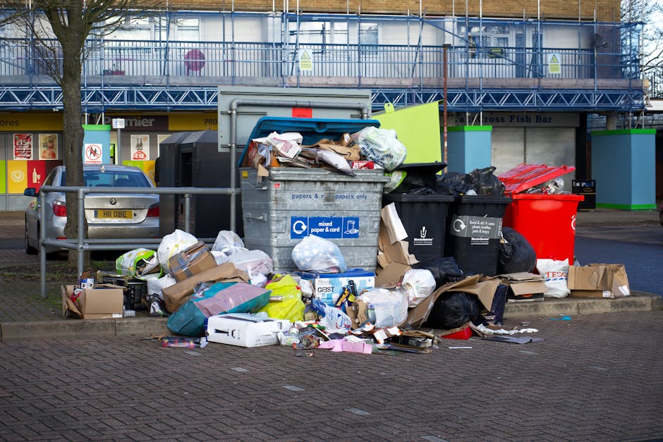 Last minute rubbish collection near Wood Green Underground Station